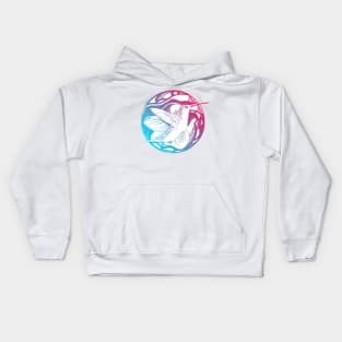 Dual Color Circle of The Hummingbird Kids Hoodie